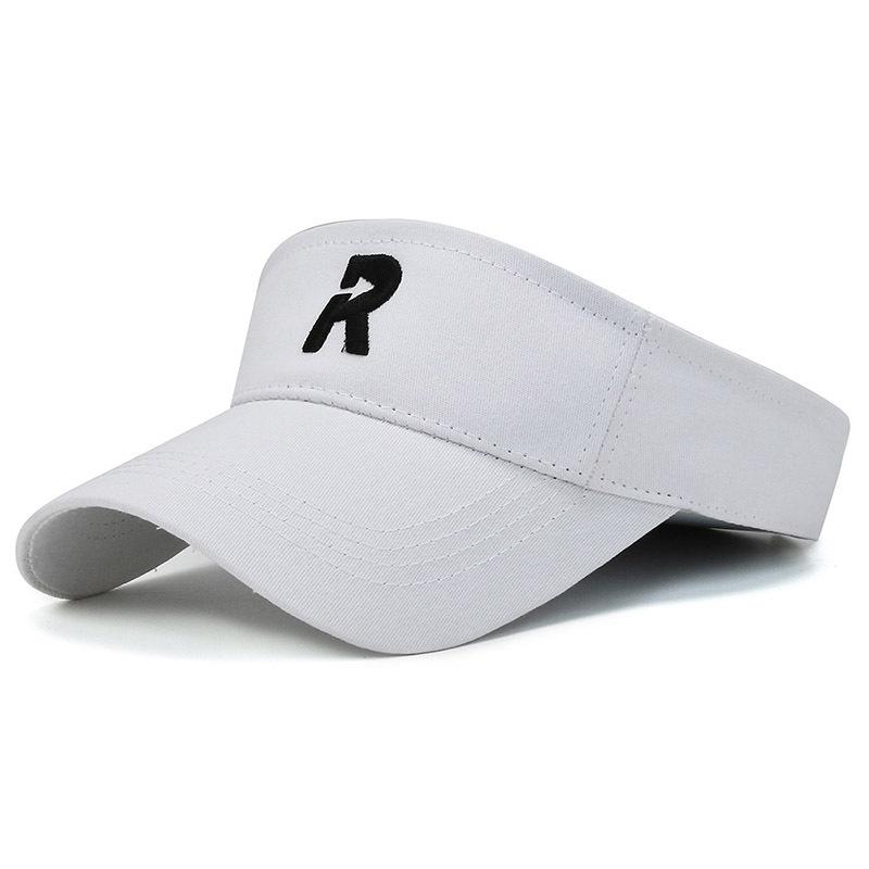 R Cotton Letter Hat Visor Cap Sun Protection Breathable Baseball Gifts Caps