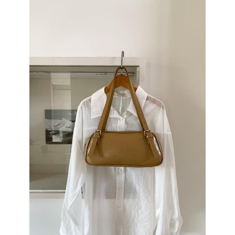 

Сумка-багет новая универсальная портативная на плечо простая кожаная нишевая сумка под мышкой женская абрикосовый