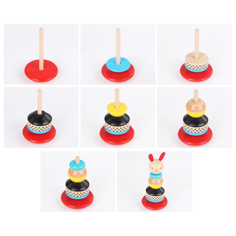 Wooden Bunny Balancing Children Toy Early Education Cognitive Skills Enhancement