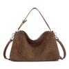 Women's Suede Cow Leather Shoulder Bags Crossbody Bag Big Bost Tote Soft Matte Suede Cow Leather Women's Handbag Shoulder Bag