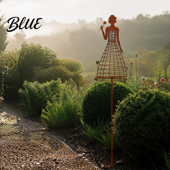 Romantic Garden Decor Metal Elegant Lady Trellis for Climbing Plants Weatherproof Plant Support Stake Iron Vine Pergola Decorative Woman Silhouette