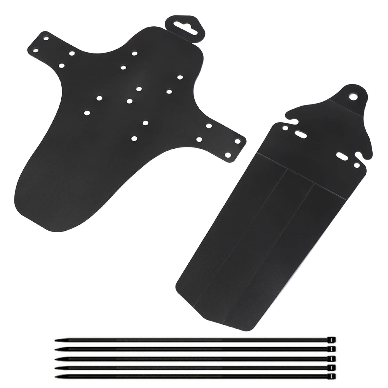 

morytrade Bicycle Mudguards, Front and Rear Set, Lightweight and Easy to Use, for MTB, Cyclocross, and Road Bikes (Black)