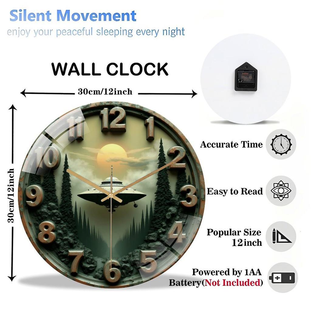 30cm Round Glass Wall Clock A Smart and Profitable Addition to Your Inventory