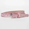 Beautiful Shiny Fish Scale Pattern Belts for Children 90cm Shimmering Powder PU Belts Girl Student Belts