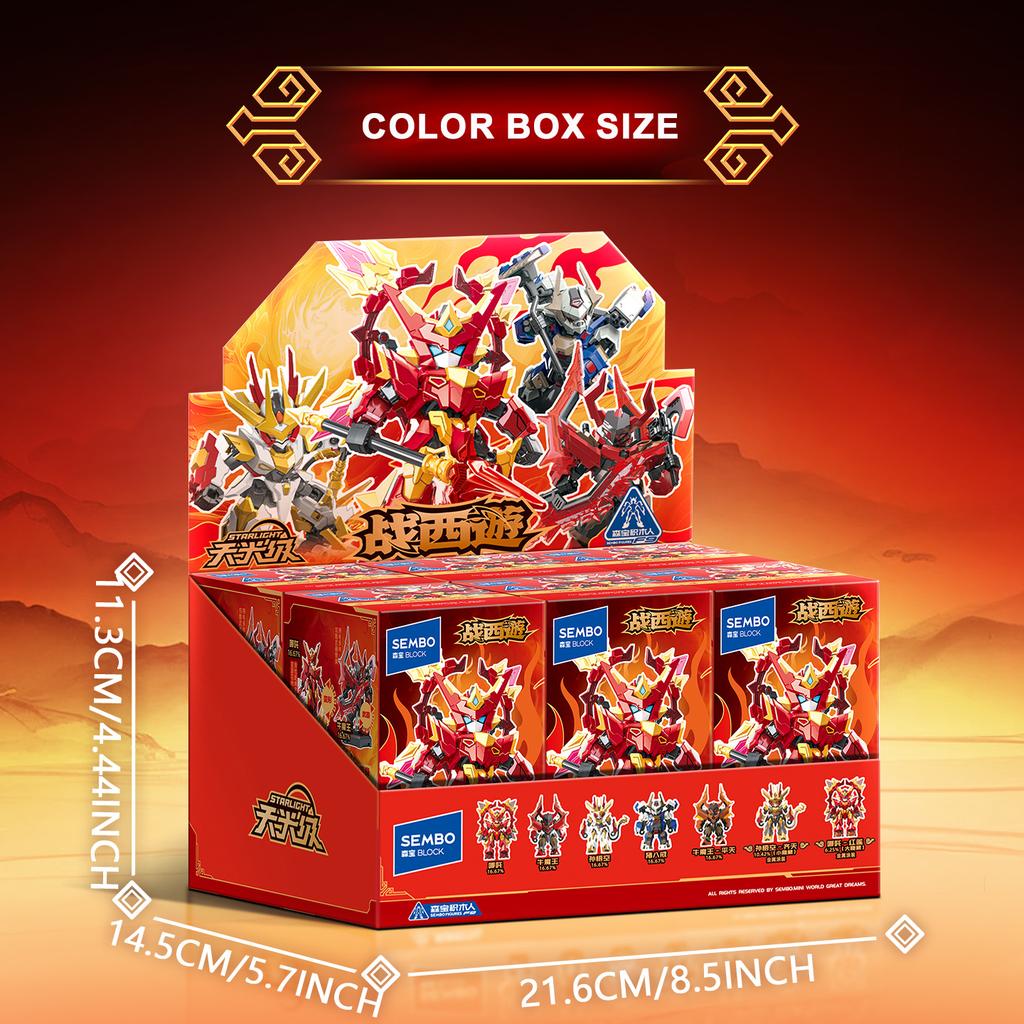 SEMBO BLOCK Mecha Building Blocks Set Battle Robots Action Figure Model Blind Box kits Kids Assembled Toys For Boys Holiday Gift