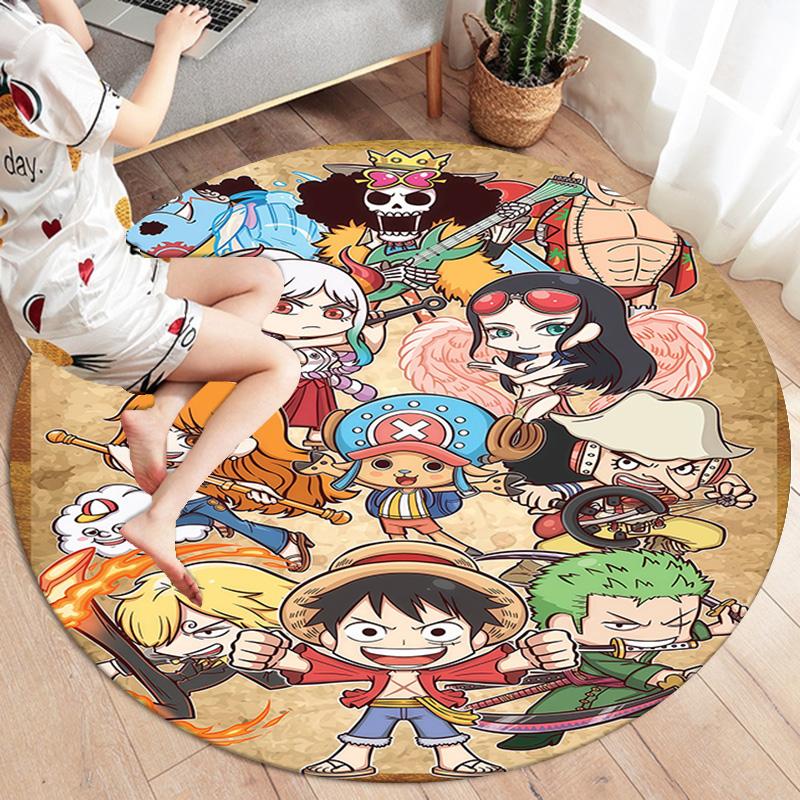 One Piece Round Area Rug Carpet Rug For Living Room Bedroom Sofa Playroom Decor Nonslip Floor Mat