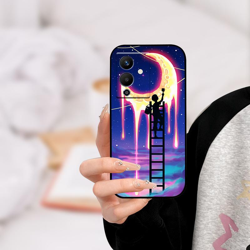 Für infinix NOTE 12 PRO 5G Hülle X671B TPU Wolf Katze Silikon Stoßfänger Abdeckung für Infinix Note 12 Pro 5G Handyhülle Note12 Pro 5G