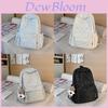 Starry Nylon Girls Backpack With Letter Print For Casual Travel And School Use