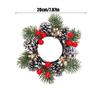 Christmas Candle Rings Wreaths Mini Christmas Candle Wreath With Red Berries Candle Holder Garland Cabinet Decor For Holiday