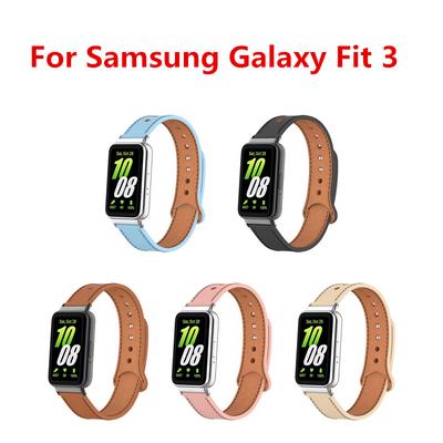 Schlankes Lederband für Samsung Galaxy Watch Fit 3 R390, weiches Armband, Correa für Fit 3 SM-R390, Ersatzband