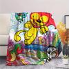 Wow Manga  Print Flannel Blanket, High quality Comfortable for All Seasons, Home Decor, Warmth and Comfort
