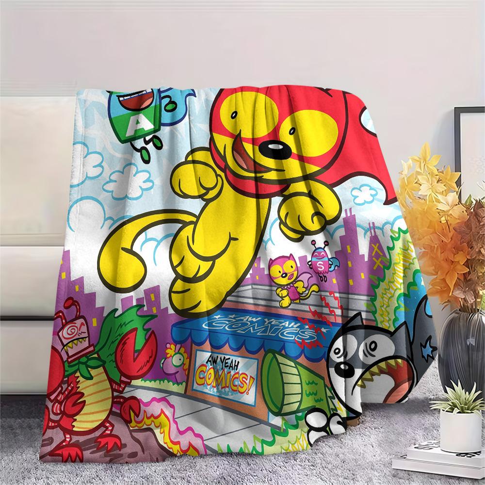 Wow Manga  Print Flannel Blanket, High quality Comfortable for All Seasons, Home Decor, Warmth and Comfort
