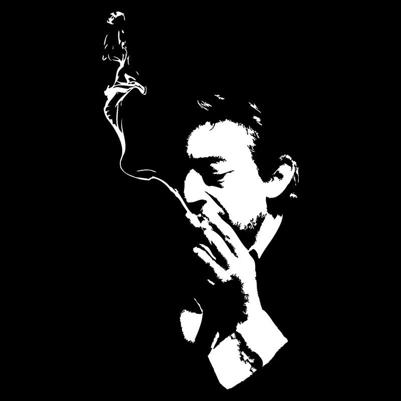 Serge Gainsbourg Lady Smoke Music T-Shirt for Men Amp Women Smoking French Poet