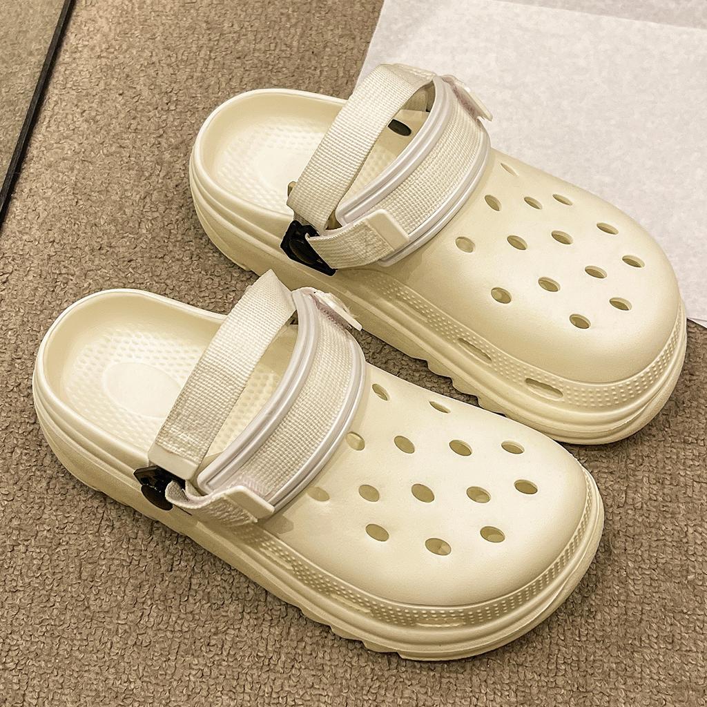 Lidani Eva Hole Shoes Women's 2025 New Holiday Non-slip Stepping On Shit Bag Head Slippers Men's Summer Outdoor Wear