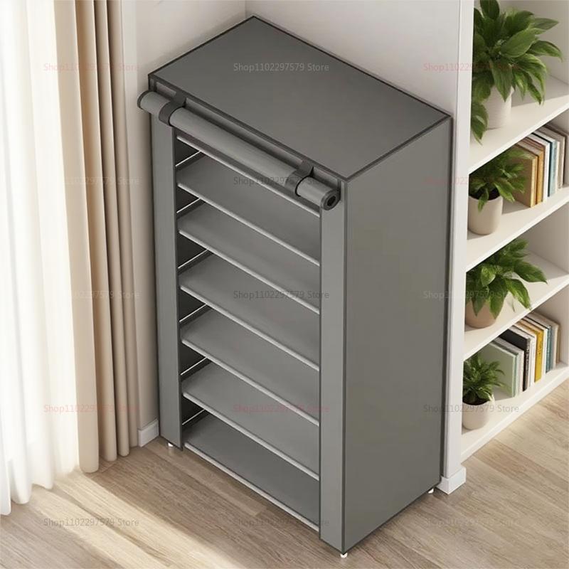 Simple dustproof shoe cabinet for dormitory apartment multi-level storage foyer shoe organizer rental house rental house durable