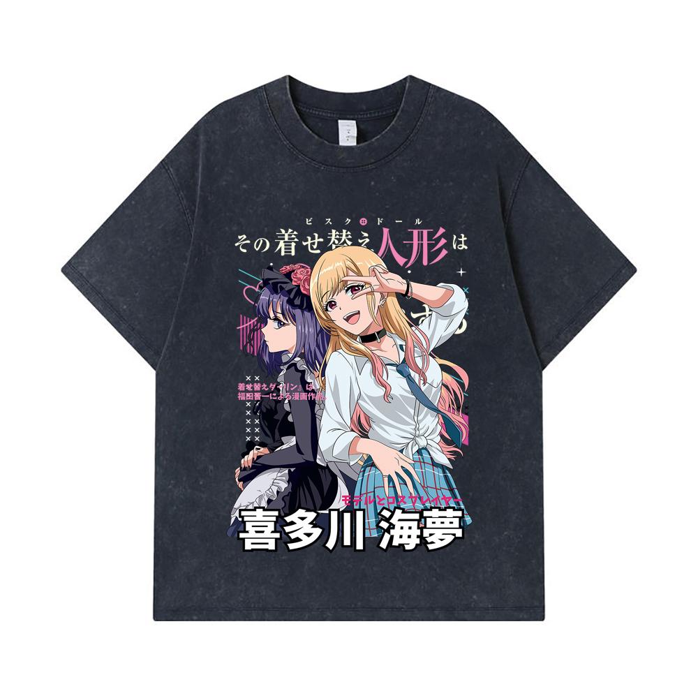275 GSM Washed T-shirts 100% Cotton My Dress-Up Darling V1 Print Unisex Heavy Cotton T Shirt
