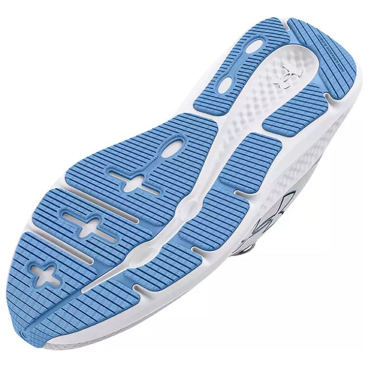 Under Armour Charged Pursuit 3 Big Logo - White Grey Midnight Navy Men Sneakers Distant-Grey 3026518-108