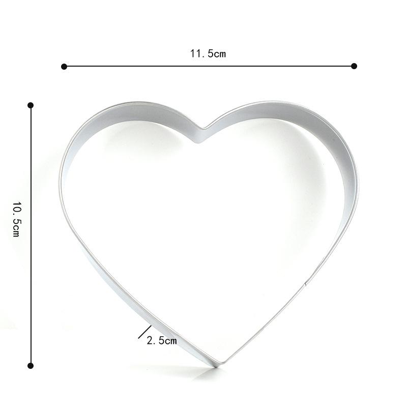 5-Piece Stainless Steel Heart Cookie, Vegetable & Fruit Cutter Set - Valentine's Day Special