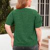 Fashion Casual T-shirt Women Vintage Thin Streetwear Digital Printing Dots Red Lotus Leaf Patchwork Tops Female Design Casual Slim Clothing