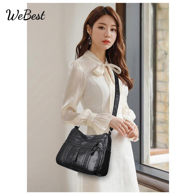 

Weaving Simple Commuting Single Shoulder Diagonal Cross Bag фіолетовий