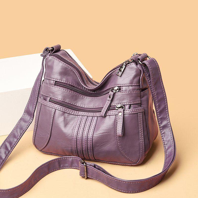 Women's Bag Crossbody Bag Fashionable and Versatile Multi-layer Women's Middle-aged Mother Shoulder Bag