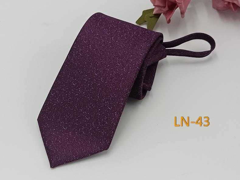 Men's Professional Striped Jacquard Zipper Tie, 7cm