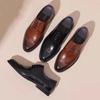Men's British Style Height-Increasing Brogue Leather Shoes for Summer - Breathable, Formal, and Casual. Perfect for Groom or Wedding.