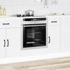 VidaXL Armoire de four Lucca blanc brillant bois ingénierie, unité de four, armoire de four de cuisine, unité de base de 853759