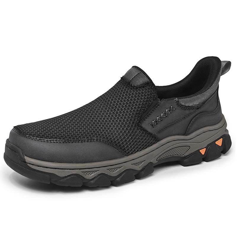 Men s Quick-Dry Mesh Slip-On Loafers - Breathable Fly-Knit Casual Shoes 41