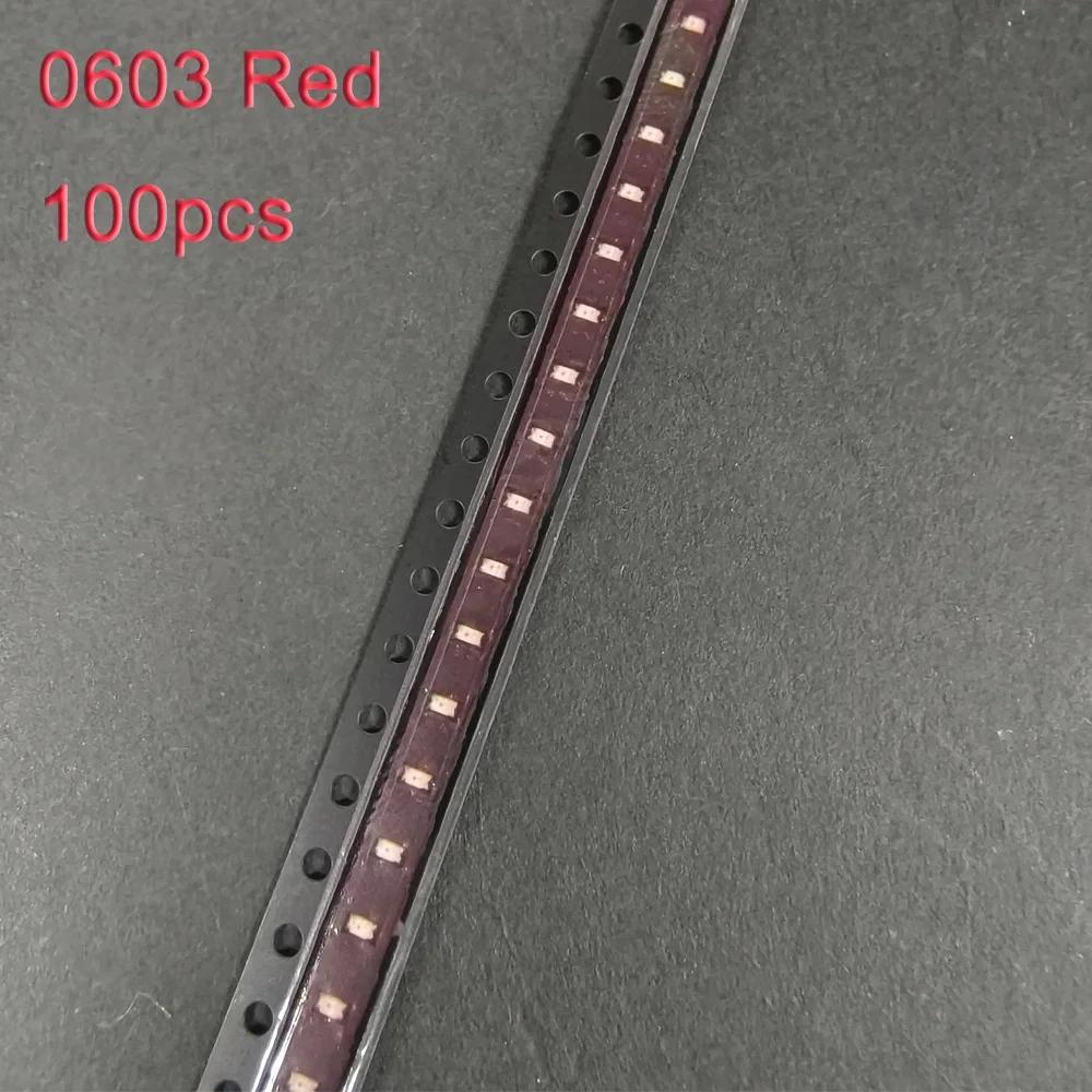 100 Stück 0603 0805 SMD LED Diode Highlight Leuchtdiode LED Chip 5 Farben Miniatur-LED Rot Weiß Gelb Grün Blau DIY-Kit