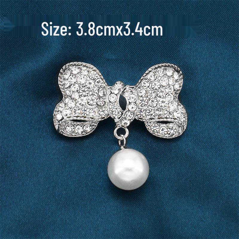 Elegante Broche de Borboleta de Pérola: Broche Versátil Anti-exposição para Vestuário Feminino da Moda