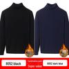 Men's Thickened Woolen High-Neck Sweater with Fleece Lining, Autumn/Winter Warm Base Layer, Rolled Collar Knitwear
