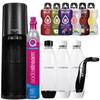 Soda Maker - Sodastream - Terra Black - 3 Bottles 1L - Quick Connect Cartridge - 6 Sugar-free Flavors