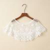 Thin Hollow Out Crochet Shawl Cape Knitted Scarves Simple Blouse Shoulders Fake Collar  Women
