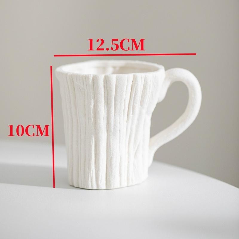 

Tree Shaped Ceramic Mug Solid Color Ceramic Coffee Cup Household Dining Table Breakfast Milk Cup Office Leisure Afternoon Teacup 280ML белый