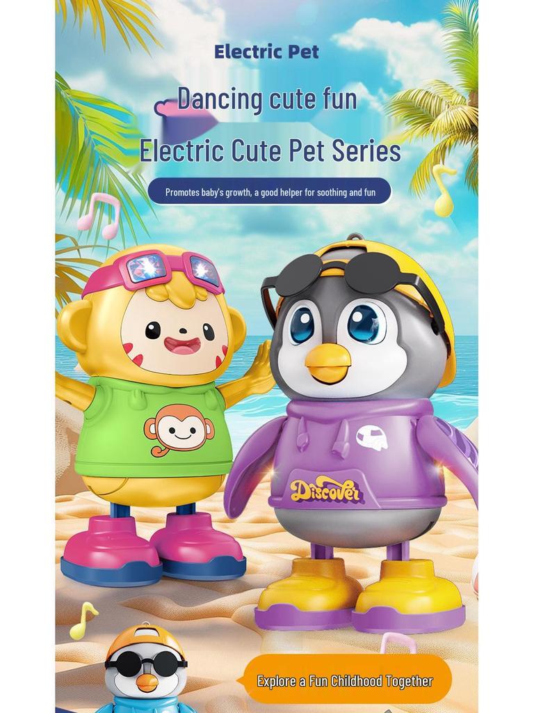 Electric Rocking Penguin Toy with Lights, Music, Singing & Dancing Functions