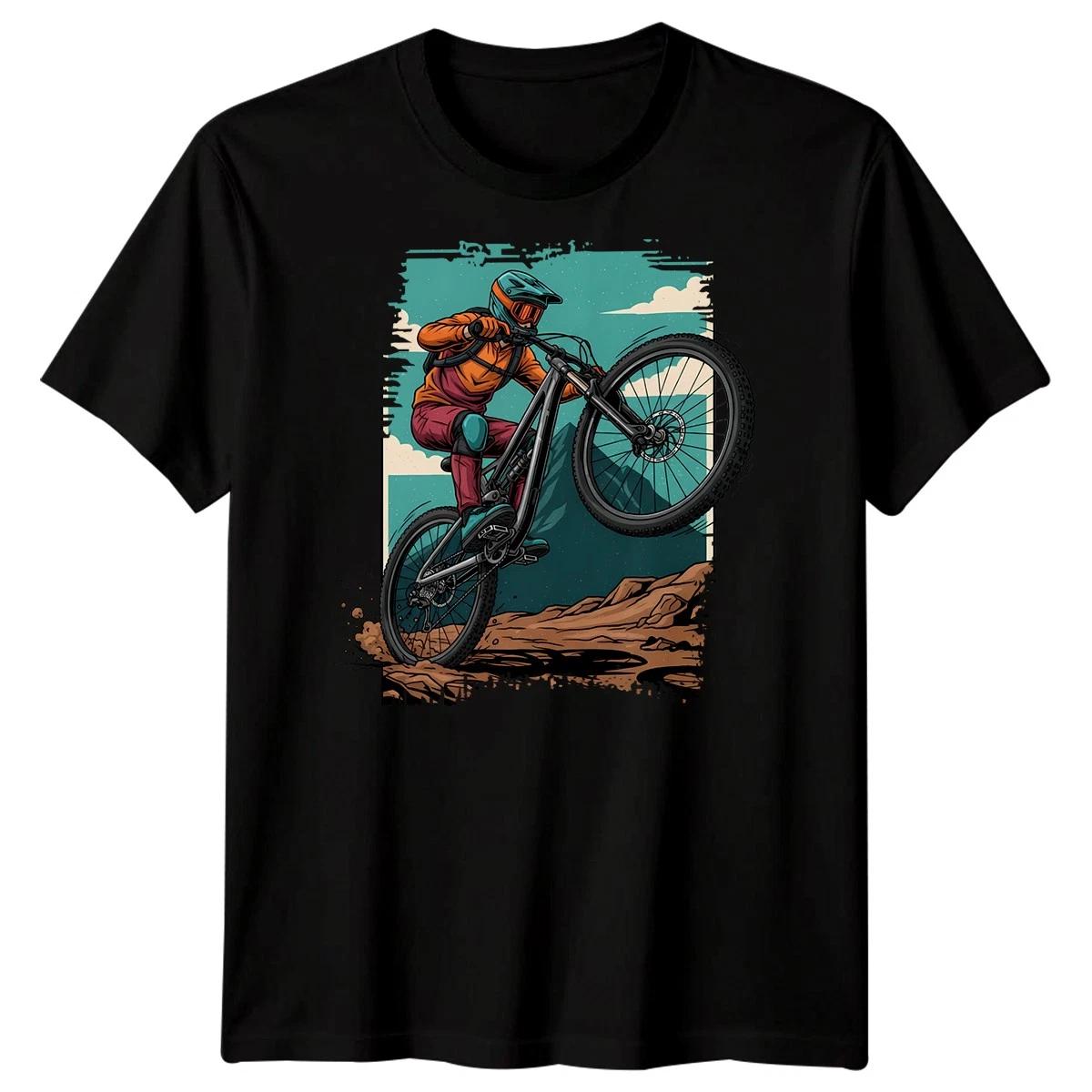Mountain Biking Sport Mens T-Shirt Off Road Cycling Adventure S