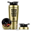 Nutrigize Roestvrij Staal Shaker Fles voor Eiwitten, 590ml Waterfles met Extra Compartiment | Lekvrij, BPA-Vrij, Duurzaam en Multifunctioneel