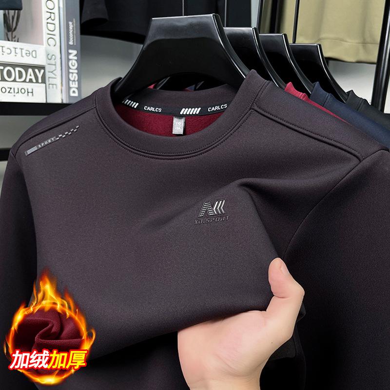 Men s Hoodie Winter Printed Casual Crew Neck Long Sleeve M