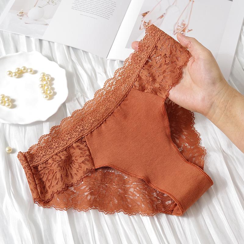 Sexy Women Lace Underwear High Wasited Panties Fashion Seamless French Hollow Panties Bikini Briefs