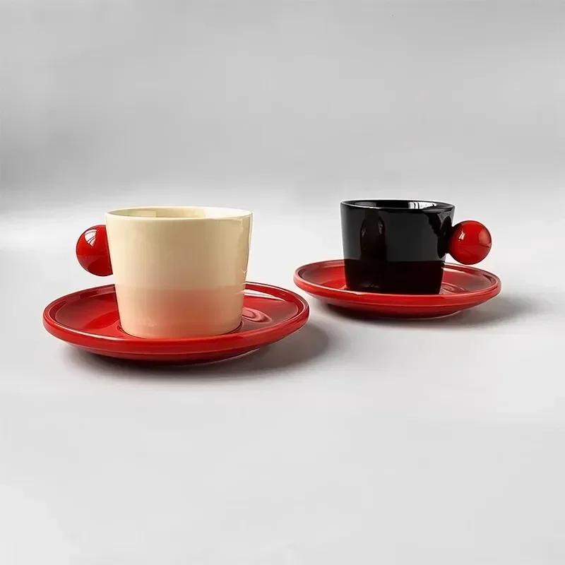 Handbag Style Coffee Mug Ceramic Cups with Dessert Plate Spoon Milk Tea Juice Water Mugs Desktop Drinkware Decor Birthday Gifts