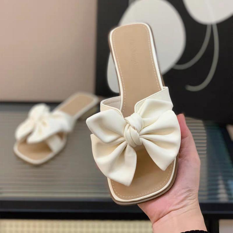 

Fashion Korean Style Butterfly Knot Sandals Women Flip Flops Summer Outdoor Anti-Slip Increased Height Beach Sandals Sandalias De Mujer 35