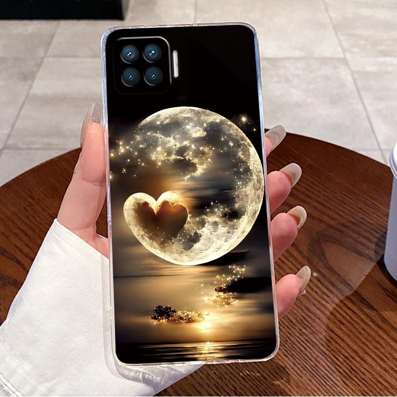 Case For OPPO Reno 4F A73 A93 4G F17 Pro Casing Clear Luxury Cute Love Rabbit Funny Pattern Soft Silicone Phone Case Back Cover