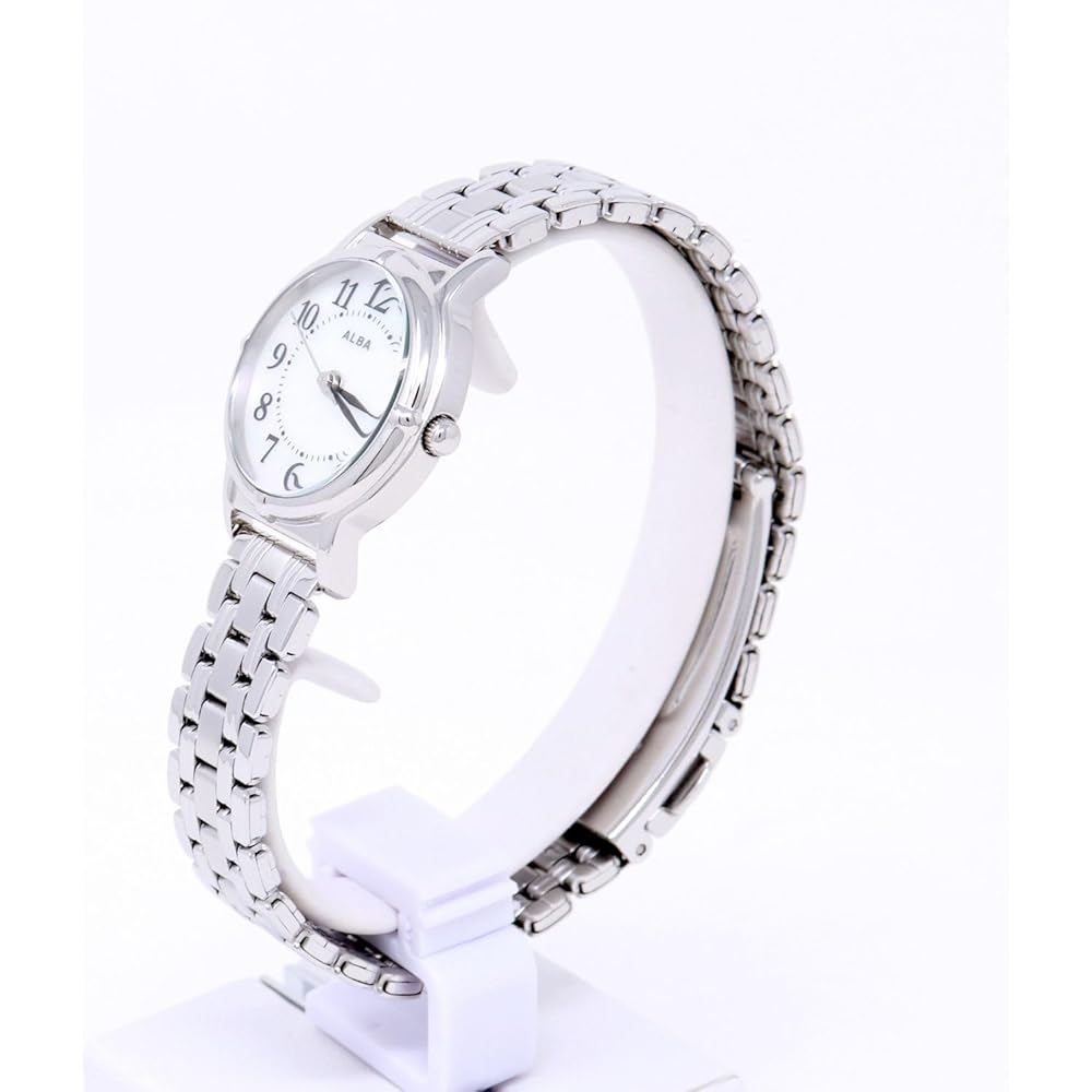 Seiko Alba Women's Quartz Watch Stainless Steel Analog 5 ATM Water Resistant White Dial Silver Case