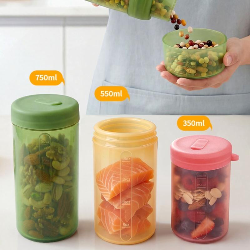 Clear View Silicone Seal Storage Jar For Easy Content Identification In Kitchen Supplies Without Opening The Lid