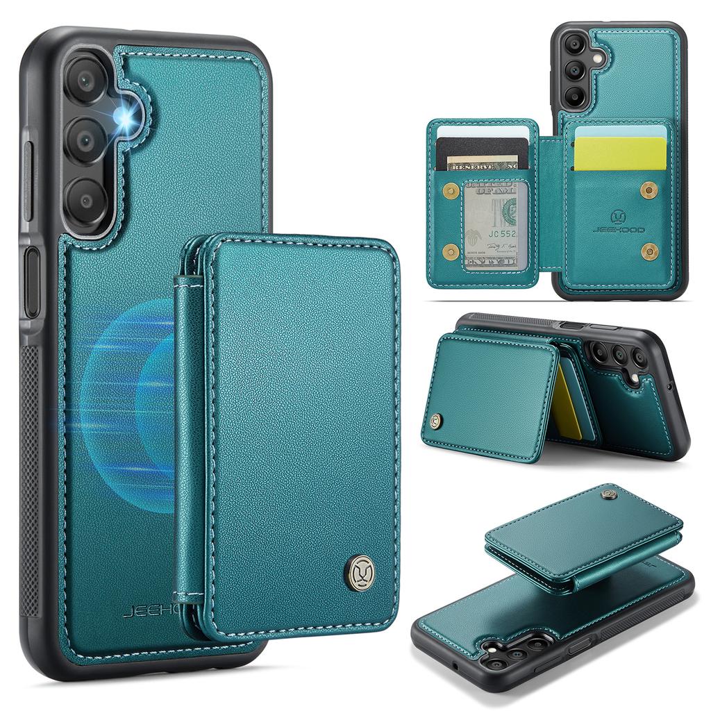 JEEHOOD J05 For Samsung Galaxy A16 5G Case Leather Mobile Cover with Detachable Magnetic Card Bag