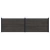 Fence Panel Set 2 Pcs WPC and Aluminum Black