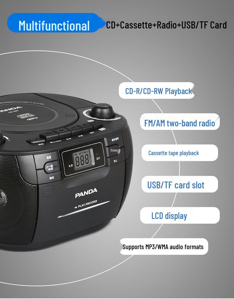 Panda CD-107 Student All-in-One CD Tape Recorder & English Repeater