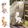 Decorative Bag Ornament Plush Camel Charm, Stuffed Pendant with Bead Hanging Accessory Chain, Animal Plushie Backpack Handbags Purse Decoration