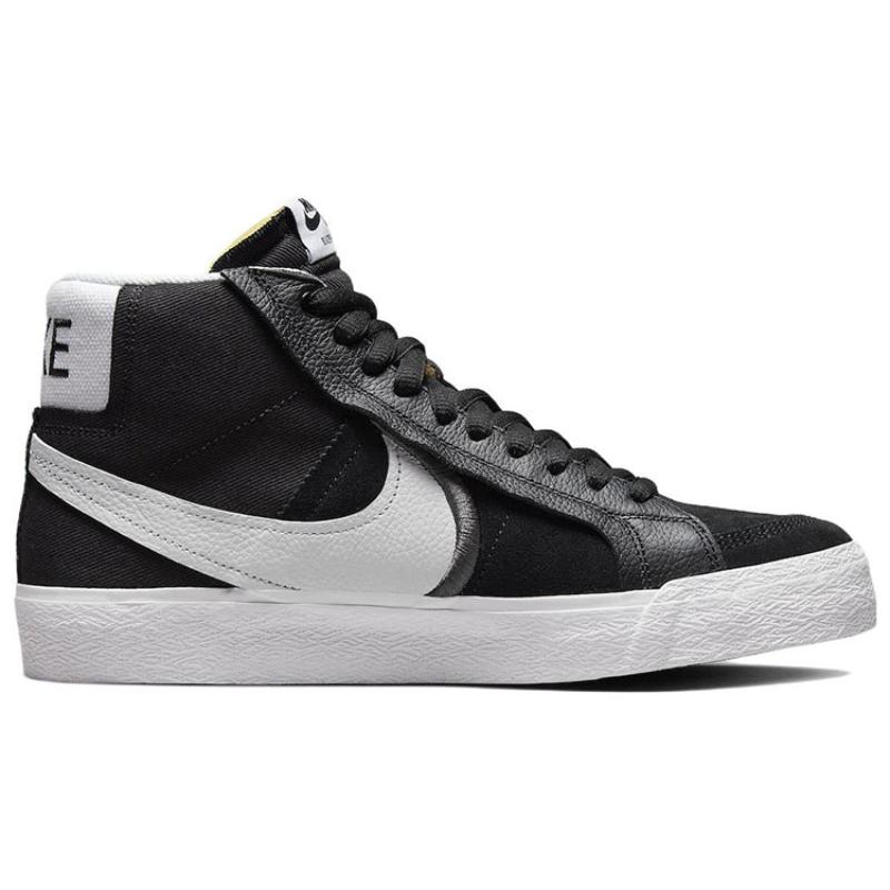 Nike Sb Zoom Blazer Mid Premium Plus Black White  Skateboard Shoes DR9144-001